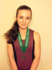 J16 girls scull silver medalist Caoileann NicDhonncha